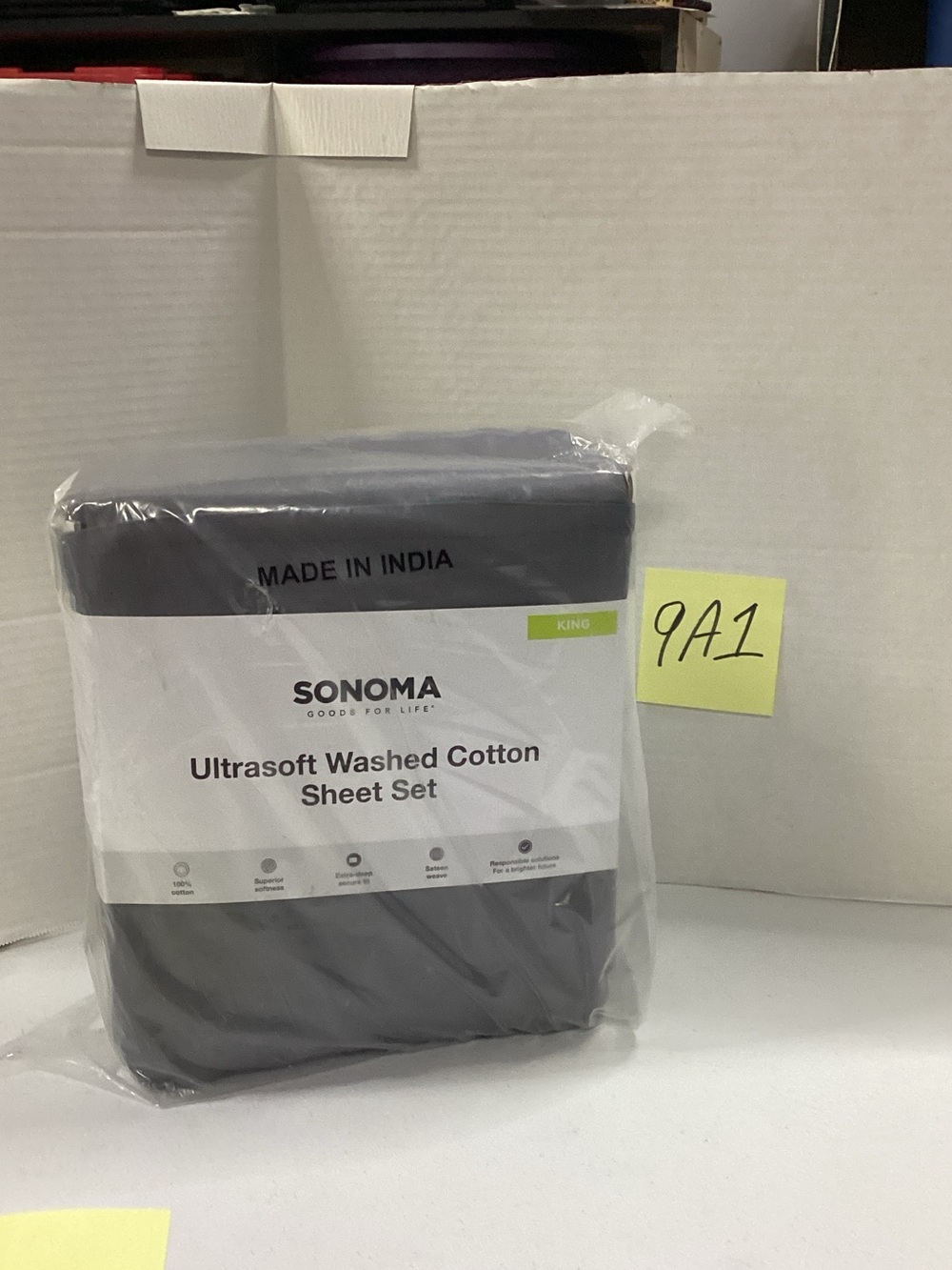 Sonoma Ultrasoft Washed Cotton Sheet Set in Gray
